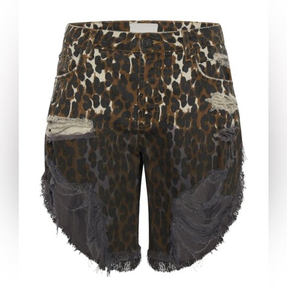 One Teaspoon Cheetahhh Frankie’s Long Length Denim, NWT 25 - Picture 4 of 9